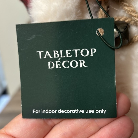 NWT WINTER WONDER LANE FAUX FUR PLAID SANTA WITH BOTTLE BRUSH TREE & BURLAP SACK - Picture 14 of 16